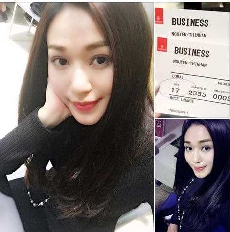 Khánh My khoe lên đường sang Anh sau ngày sinh nhật để xem show diễn thời trang đẳng cắp.